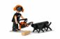 Preview: Playmobil Figur sägt Baumstamm mit Motorsäge