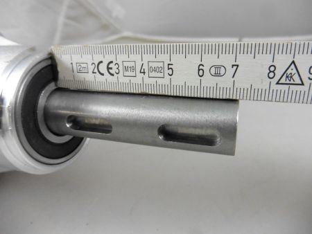 Preview: Messerspindel für Castelgarden Mähwerk links 102cm 122cm Messerwelle TC TCP TP