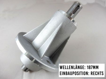 Messerspindel für Castelgarden Mähwerk rechts 102cm 122cm Messerwelle TC TCP TP