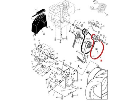 Preview: Keilriemen Fräsantrieb Husqvarna Schneefräse 924 5524 1130 10530 10527 408010