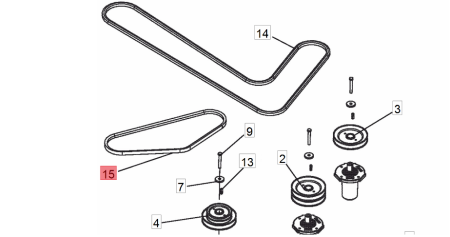 original Gravely Pro-Turn 52 252Z Keilriemen Riemen Mähdeck Mähwerk ZeroTurn