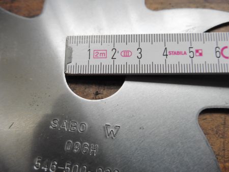 Preview: original Sabo Vertikutierer Messer Vertikutiermesser D 45 C, 45-210 Messersatz