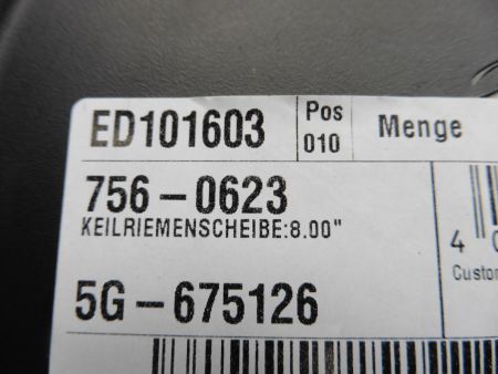 orig. MTD Riemenscheibe Rasentraktor Mähwerk 76cm 756-0623 JLX 76 Smart RC 125