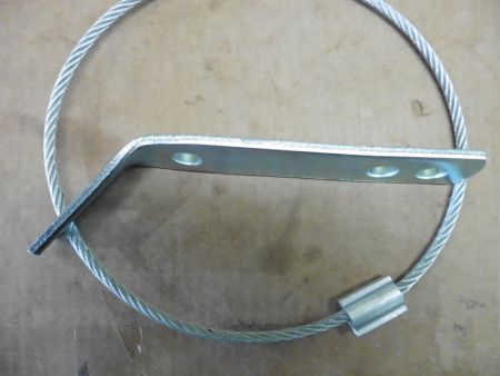 Abreißseil Halteseil mit Halterung PKW  Anhänger Kupplung 999202 verzinkt 90 mm