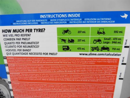 Slime Reifendichtmittel schlauchlos 946ml Rasentraktor Zeroturn Gator Traktor