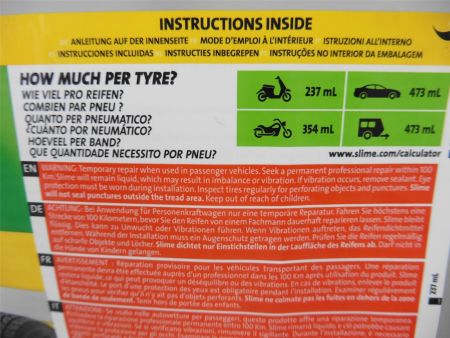 Slime Reifendichtmittel schlauchlos 473ml Rasentraktor Zeroturn Gator Traktor
