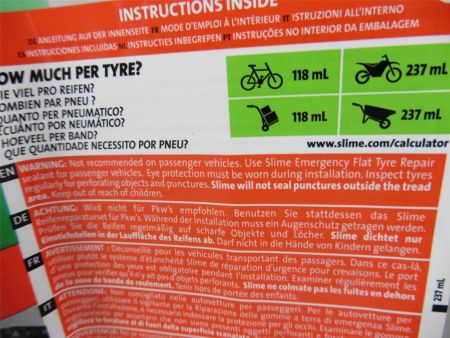 Slime Reifendichtmittel Reifen mit Schlauch 473ml Rasentraktor Zeroturn Fahrrad
