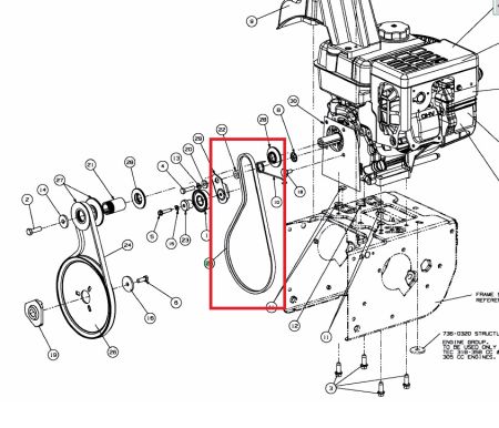 Preview: Keilriemen Fahrantrieb MTD Schneefräse 754-04260 M ME 61 Wolf SF 61 524
