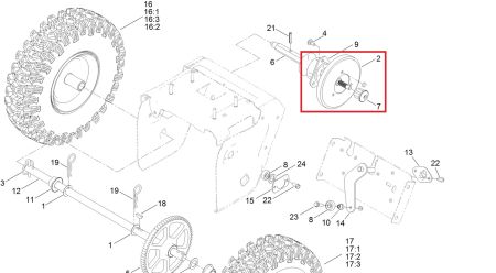 original Toro Reibrad Friktionsrad Fahrantrieb Schneefräse Power Max 826 724 726