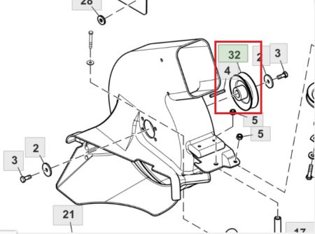 original John Deere Spannrolle Umlenkrolle Power Flow 38" 48" 54" 335 LX LA G