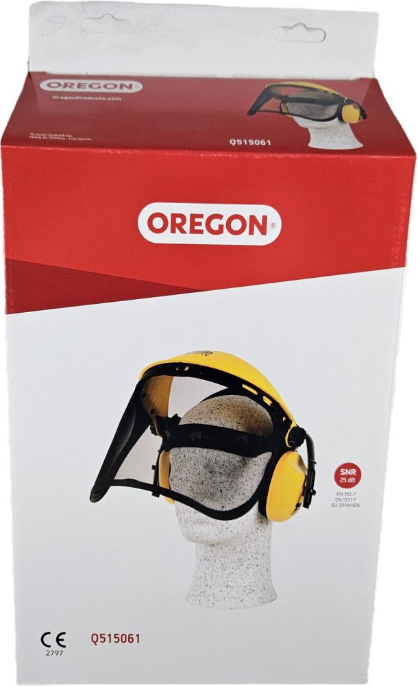 OREGON Gesichtsschutz Gehörschutz Kombination mit klappbarem Netzvisier Q515061