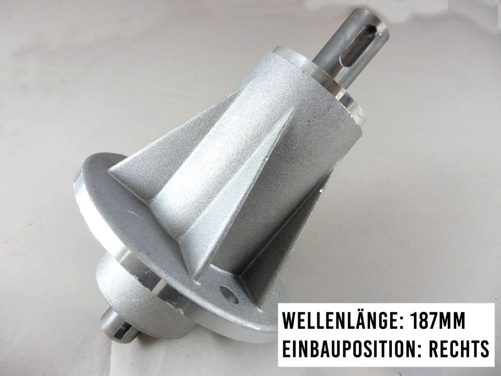 Messerspindel für Castelgarden Mähwerk rechts 102cm 122cm Messerwelle TC TCP TP