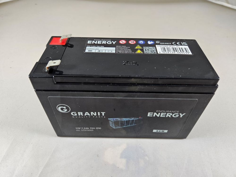 Granit Starterbatterie 12V 7,2Ah Akku GGP Alpina Wolf Castel Garden