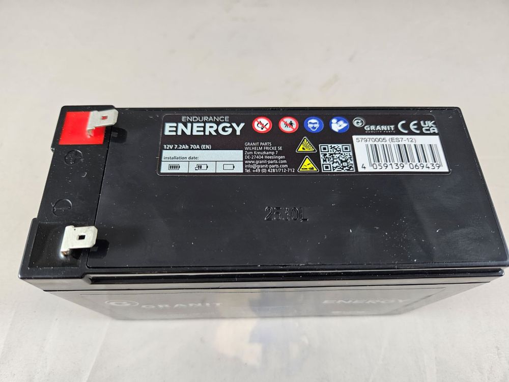 Granit Starterbatterie 12V 7,2Ah Akku GGP Alpina Wolf Castel Garden