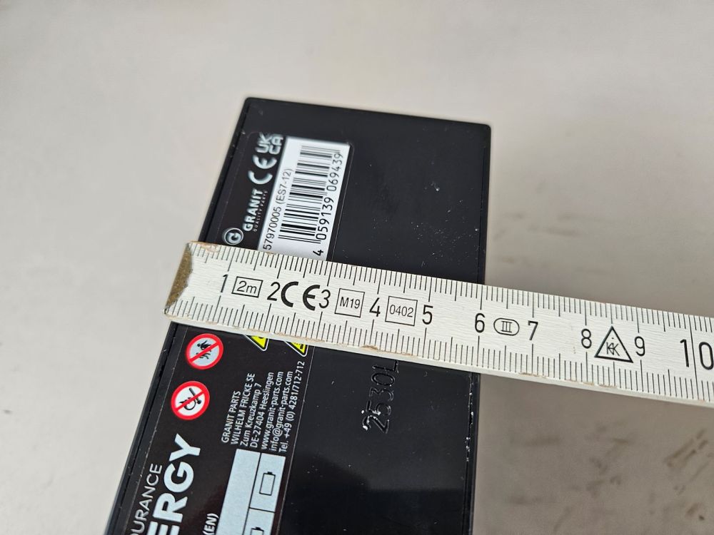 Granit Starterbatterie 12V 7,2Ah Akku GGP Alpina Wolf Castel Garden