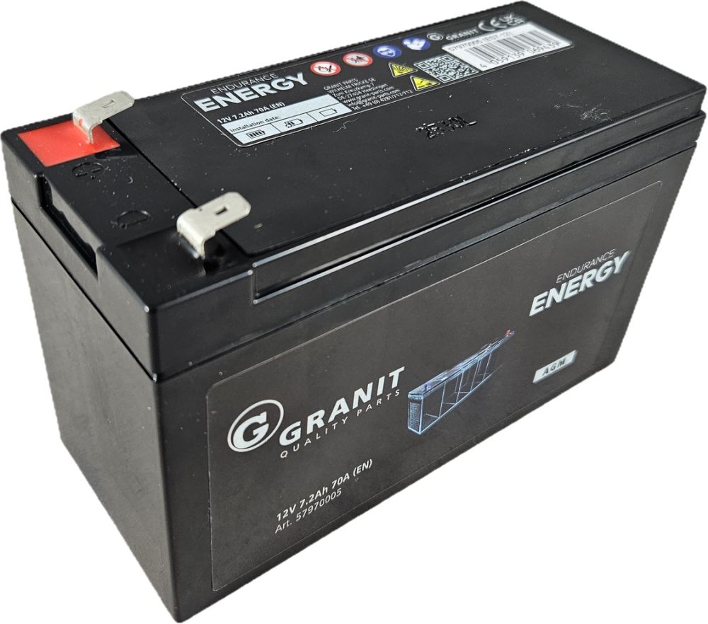 Granit Starterbatterie 12V 7,2Ah Akku GGP Alpina Wolf Castel Garden