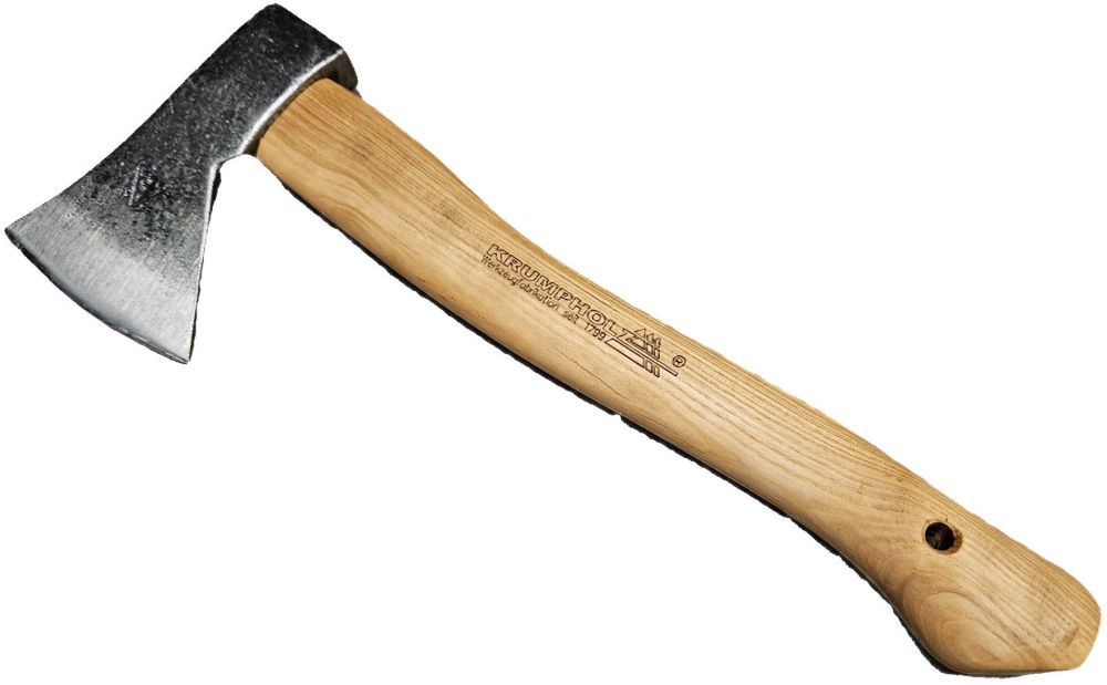 Krumpholz Handbeil 38cm Eschen-Kuhfußstiel 800g Axt handgeschmiedet