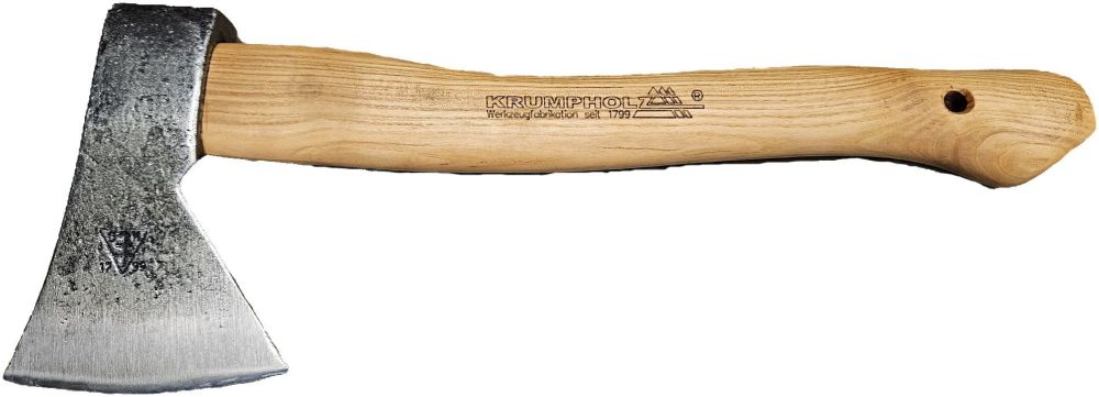 Krumpholz Handbeil 38cm Eschen-Kuhfußstiel 800g Axt handgeschmiedet