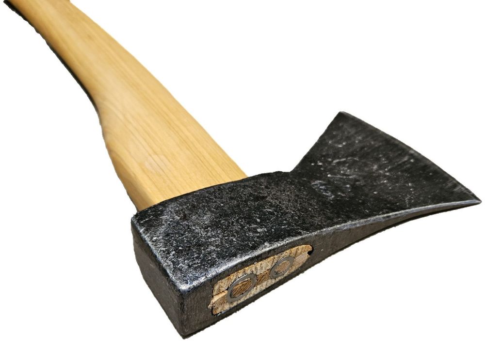 Krumpholz Forstaxt 70cm Eschen-Kuhfußstiel 1.800g handgeschmiedet Fällaxt