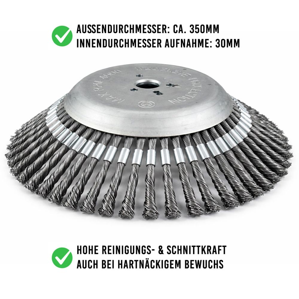 Ersatzbürste für AS-Motor AS 30 Weedhex 140 160 Tellerbürste G07323029 E-WeedHex