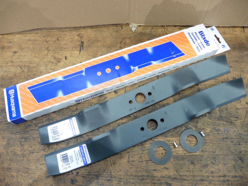 original Husqvarna Rider 13 Bioclip 90 Messer Satz Mulchmesser Mähdeck Mähwerk