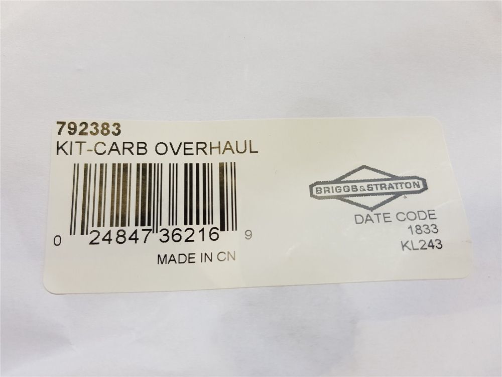 original Briggs & Stratton Dichtungssatz für Vergaser Reparatursatz 792383
