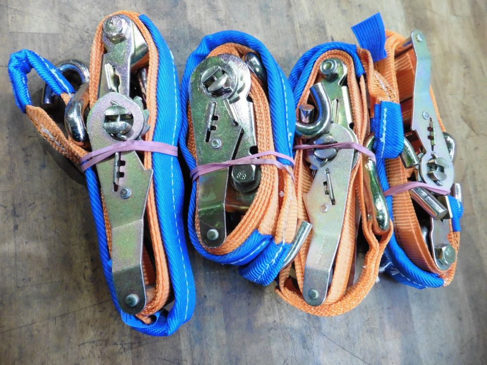 4 x Zurrgurte 1,8 m Autotransport Anhänger Ladungssicherung Car Lashing 1000 daN