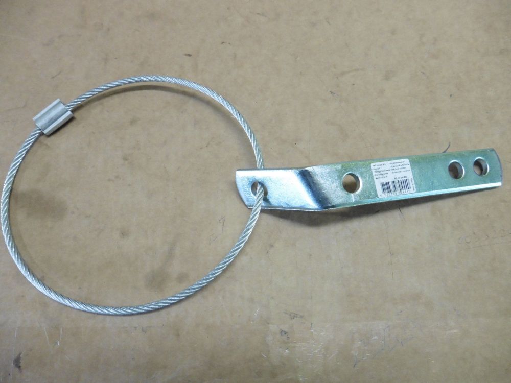 Abreißseil Halteseil mit Halterung PKW  Anhänger Kupplung 999202 verzinkt 90 mm