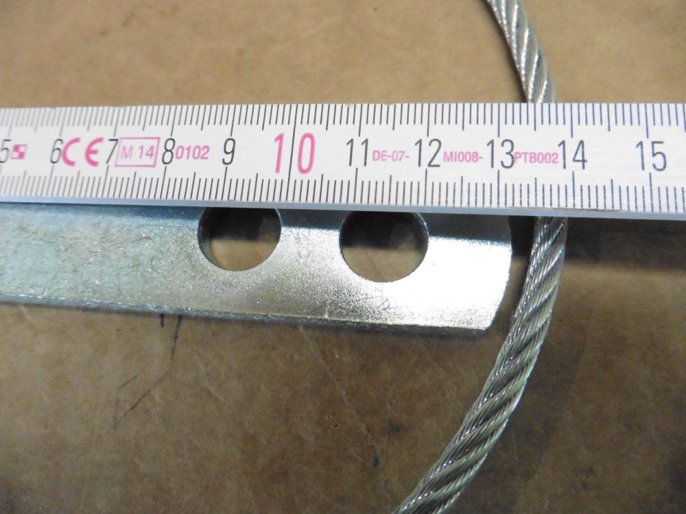 Abreißseil Halteseil mit Halterung PKW  Anhänger Kupplung 999202 verzinkt 90 mm