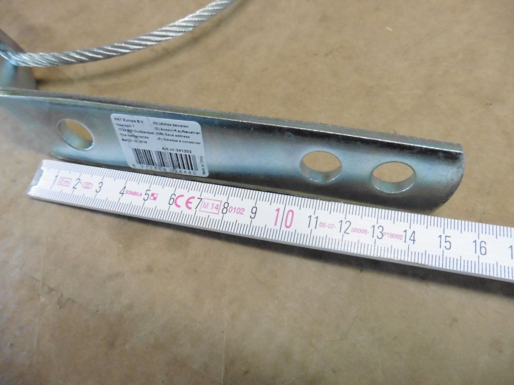 Abreißseil Halteseil mit Halterung PKW  Anhänger Kupplung 999202 verzinkt 90 mm