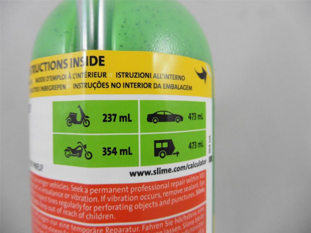 Slime Reifendichtmittel schlauchlos 473ml Rasentraktor Zeroturn Gator Traktor