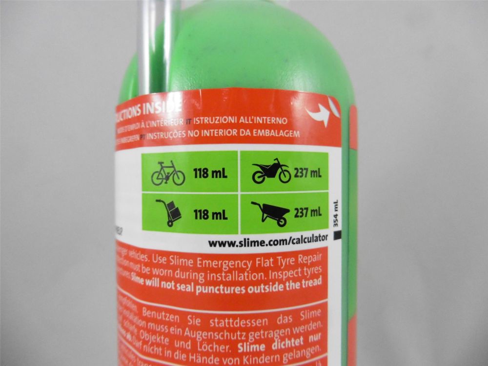 Slime Reifendichtmittel Reifen mit Schlauch 473ml Rasentraktor Zeroturn Fahrrad