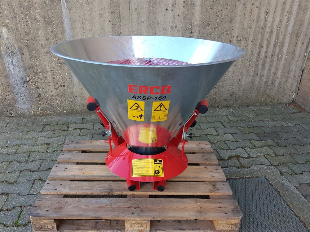 ERCO Aufsattelstreuer Salzstreuer Düngerstreuer 160 Liter Zapfwelle Kat. 0 & 1