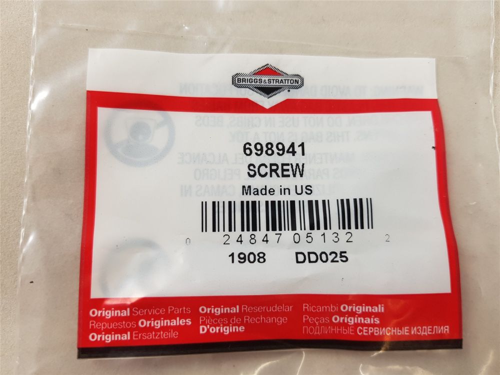 original Briggs & Stratton Schrauben Auspuffkrümmer Motorlüfter L: 213mm 698941