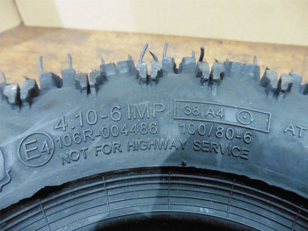 Reifen für Schneefräse 4.10-6 100/80-6 Stiga Alpina Alko Hecht Einhell 2PR