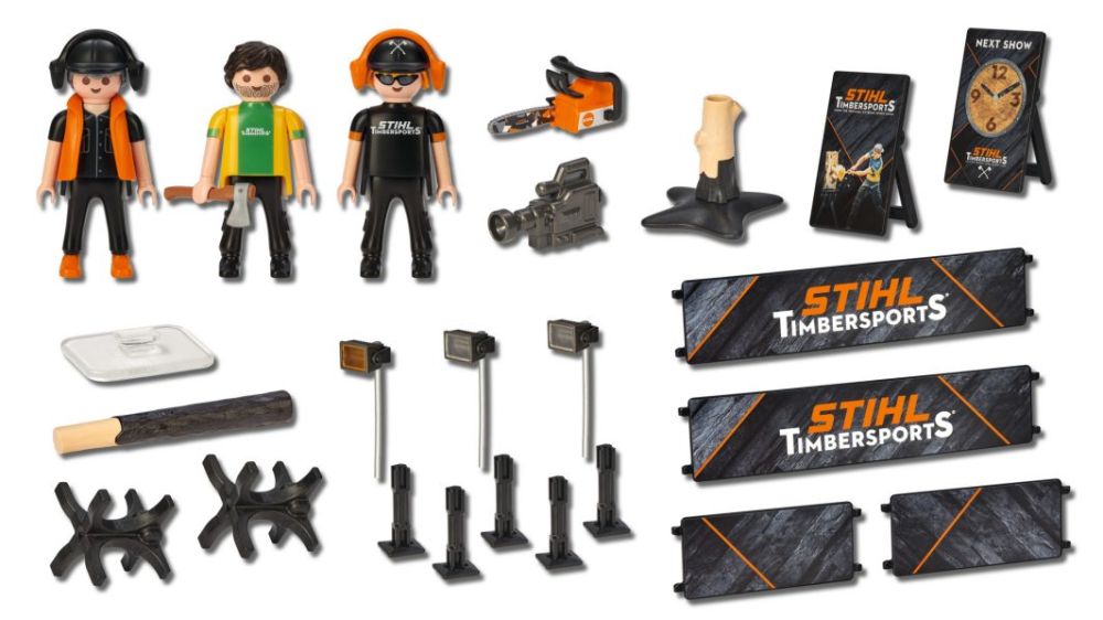 Lieferumfang Playmobil STIHL Timbersports Set